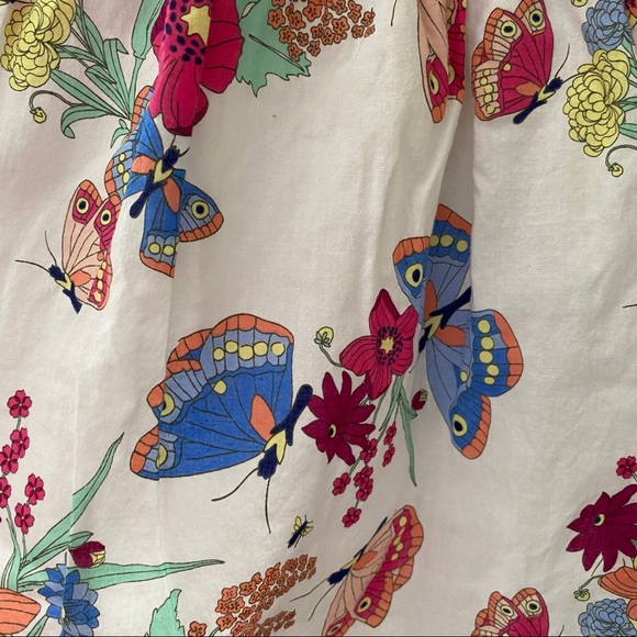 Baby Girls White Butterfly Sleeveless Sun Dress - Picture 3 of 8